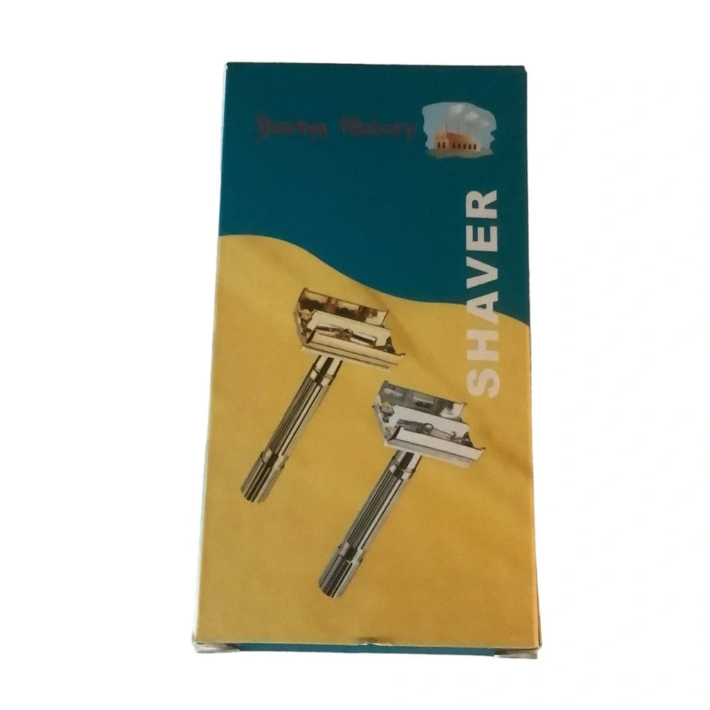 Shaving factory double edge safety razor silver